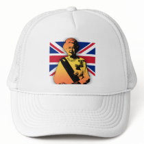 Awesome Pop Art Diamond Jubilee with Union Jack Trucker Hat