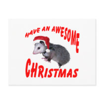 Awesome Possum Christmas Postcard