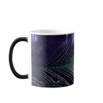 Awesome Purple Peacock Feather Coffee Mugs