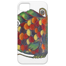 Awesome Rainbow Whimsical Fish Artsy Hippie Cool