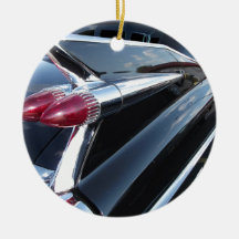 Awesome Retro 1959 Caddy with Huge Tail Fins Christmas Ornament