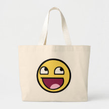 Awesome Smiley Face Tote Bags