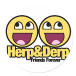 Awesome Smiley Herp and Derp stickers