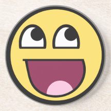Awesome Smiley Internet Meme Beverage Coaster