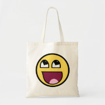 Awesome Smiley tote for Vday Tote Bags