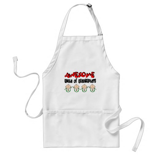 AWESOME UNCLE of QUADRUPLETS Apron