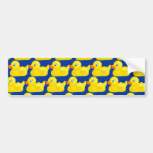 Awesome Yellow Rubber Ducky Wallpaper Design Bumper Sticker