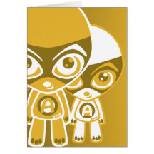 Awestruck Mascot Greeting Card