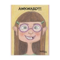 Awkward Stage Girl Postcard