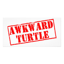 Awkward Turtle Stamp Custom Photo Card