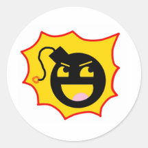 AWSOME bomb Round Sticker