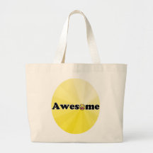 Awsome Face Smiley Canvas Bags