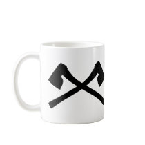 axe axe crossed icon coffee mug