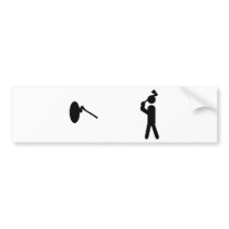 axe shooting icon bumper sticker