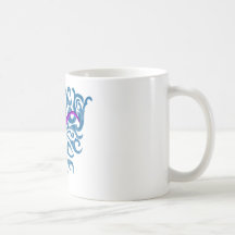 Axolotl Lila im Wasser Kaffee Haferl