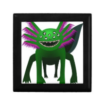 Axolotl Monster Green Schmuckschachteln