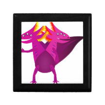 Axolotl Monster Pink Modeschmuckschachteln