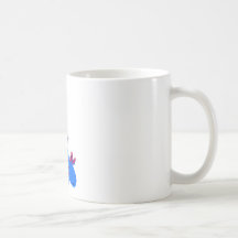 Axolotl von Oben blau Kaffee Tasse