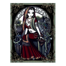 "Ayanna" Secret Fairy Garden Post Card