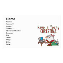 ayez un geek irritable père Noël d'ordinateur de N Cartes De Visite Professionnelles