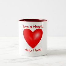Ayez une aide Haïti de coeur… ! Tasse