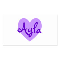 Ayla in Purple business cards