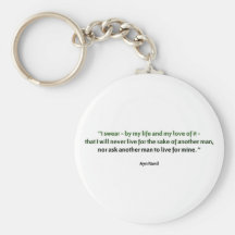 Ayn Rand Quote Key Chain