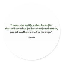 Ayn Rand Quote Stickers