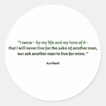 Ayn Rand Quote Stickers
