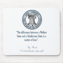 Ayn Rand Quote (Totalitarianism) Mouse Pads