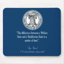 Ayn Rand Quote (Totalitarianism) Mousepads