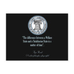 Ayn Rand Quote (Totalitarianism) Postcard