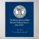 Ayn Rand Quote (Totalitarianism) posters