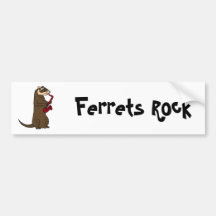 AZ- Funky Ferret Playing the Saxophone Bumper Stickers