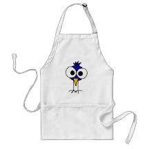 AZ- Funny Bluebird Art Cartoon Apron
