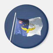 Azores flag refrigerator magnet