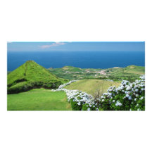 Azores landscape custom photo card