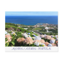 Azores landscape postcard