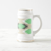 Aztec Andes Tribal Green Gray Native American Mug