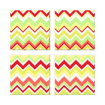 Aztec Andes Tribal Mountains Chevron Zig Zags Gallery Wrap Canvas