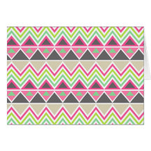 Aztec Andes Tribal Mountains Chevron Zig Zags Greeting Card