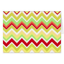 Aztec Andes Tribal Mountains Chevron Zig Zags Greeting Cards