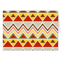 Aztec Andes Tribal Mountains Triangles Chevrons Greeting Card