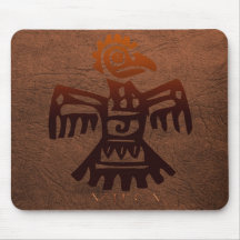 AZTEC Bird Spirit Amaranth Mexican Art Mousepad