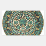 Aztec Calendar in detail Rectangle Sticker
