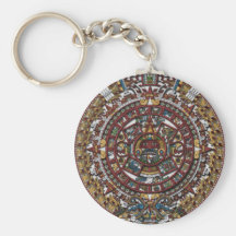 Aztec Calendar Keychain