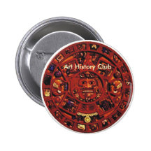 Aztec Calendar Pinback Button