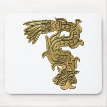 Aztec Gold Serpent Mouse Pads