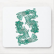 Aztec Jade Serpents Mousepad