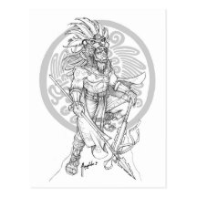 Aztec Jaguar Warrior Postcards